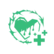 The green heart is surrounded by a green circle with a plus sign, representing the Ford character's ability.