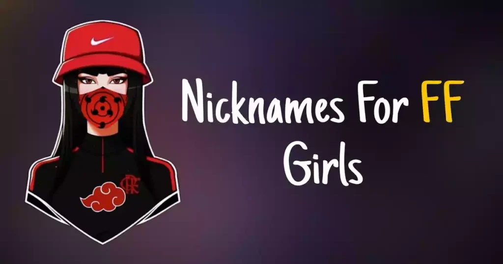 A graphic image featuring a stylized Nike hoodie with the text ‘Nicknames For FF Girls’ displayed prominently.