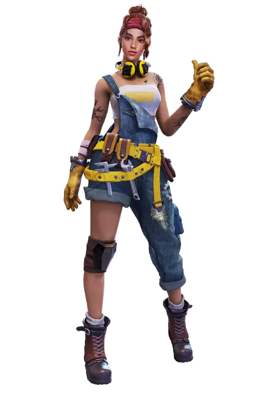 free fire shani character and transparent background